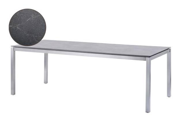 Famosa Table de jardin acier inoxydable 200x100 cm