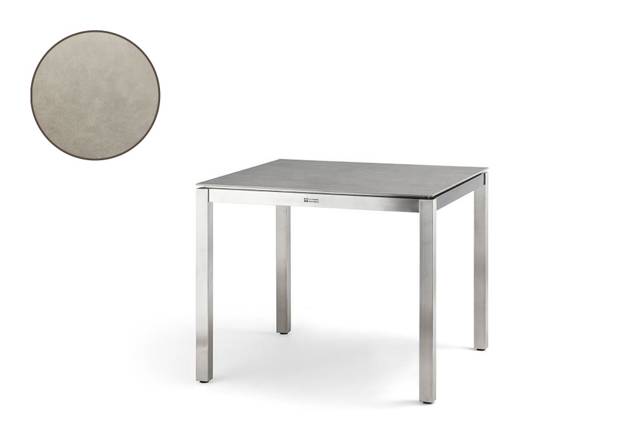 Famosa Gartentisch Edelstahl 90x90 cm