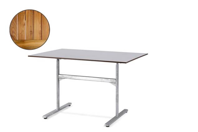 Stockholm Table de jardin pliante acier 120x70 cm