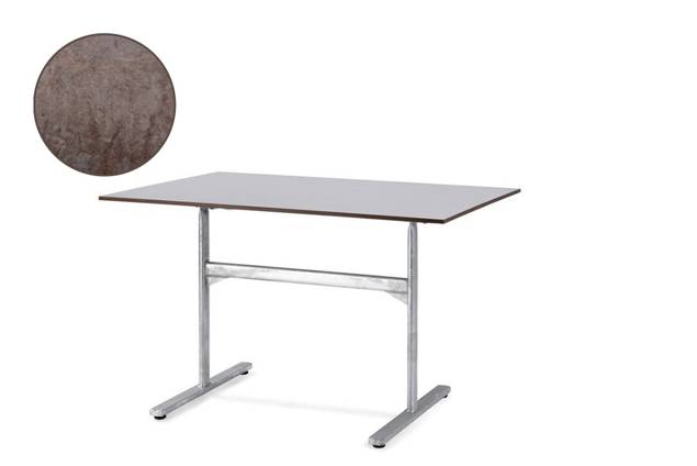 Stockholm Table de jardin pliante acier 120x70 cm