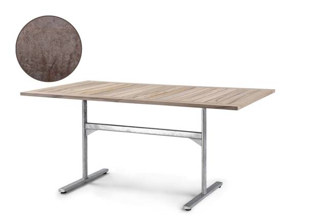 Stockholm Gartentisch klappbar Stahl 180x90 cm