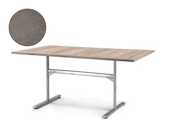 Stockholm Table de jardin pliante acier 160x90 cm