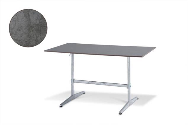 Tempo Table de jardin pliante acier 140x90 cm