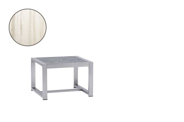 Rubin Loungetisch Edelstahl 45x45 cm