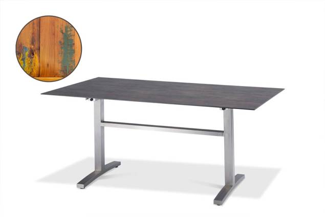 Island Gartentisch Edelstahl 120x70 cm