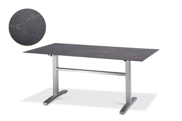 Island Gartentisch Edelstahl 180x90 cm