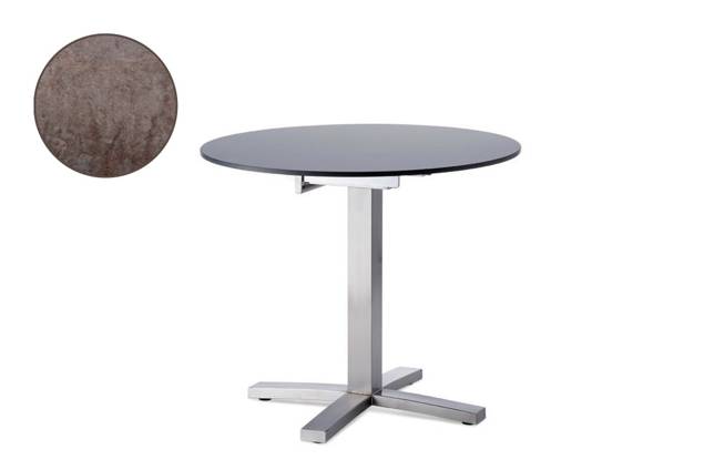 Island Gartentisch Edelstahl Ø 90 cm