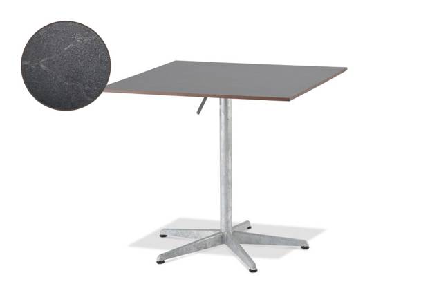 Tempo Table de jardin pliante acier 80x80 cm