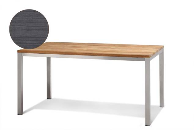 Kopenhagen Gartentisch Edelstahl 90x90 cm