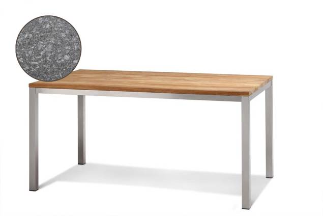 Kopenhagen Gartentisch Edelstahl 220x100 cm