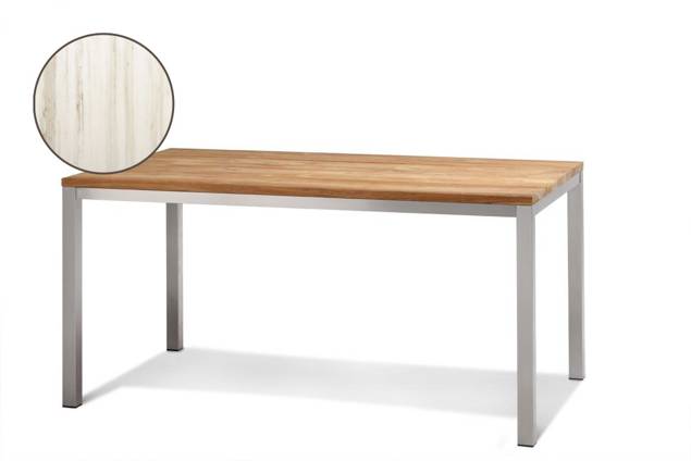 Kopenhagen Table de jardin acier inoxydable 220x100 cm