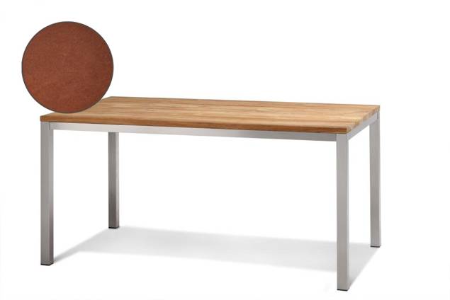 Kopenhagen Table de jardin acier inoxydable 220x100 cm