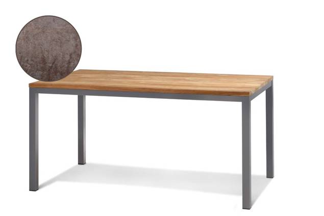 Kopenhagen Gartentisch Aluminium 160x90 cm