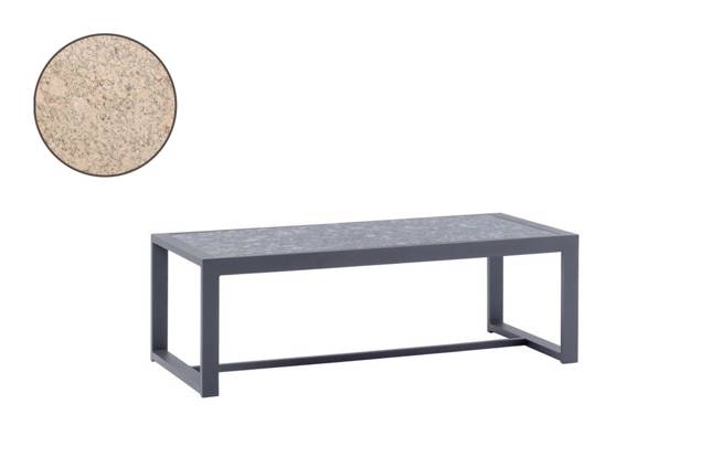 Rubin Loungetisch Aluminium 60x120 cm
