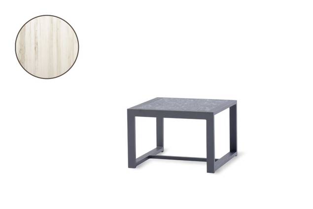Rubin Loungetisch Aluminium 45x45 cm