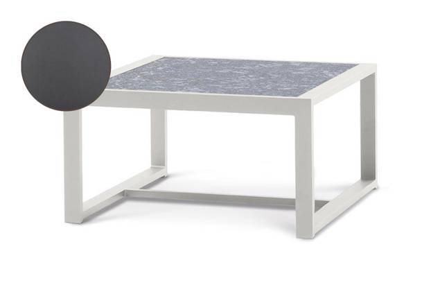 Rubin Loungetisch Aluminium 70x63 cm