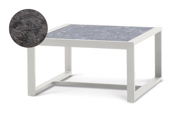 Rubin Loungetisch Aluminium 71x66 cm