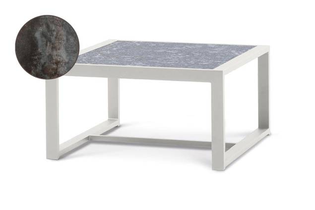 Rubin Loungetisch Aluminium 76x76 cm
