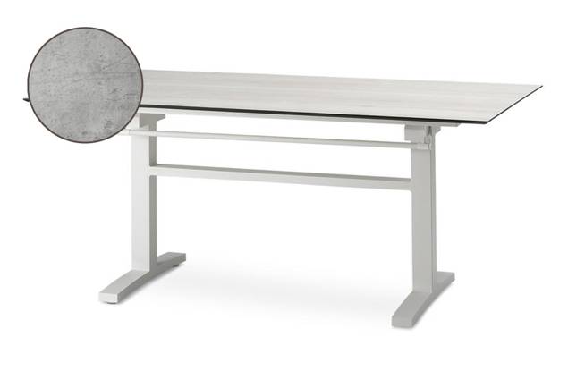 Island Gartentisch Aluminium, mit Rollen 160x90 cm