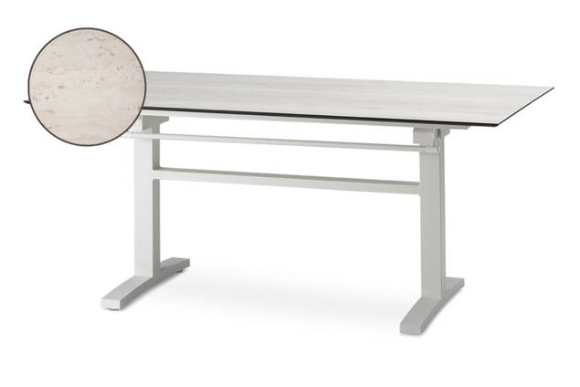 Island Gartentisch Aluminium, mit Rollen 160x90 cm