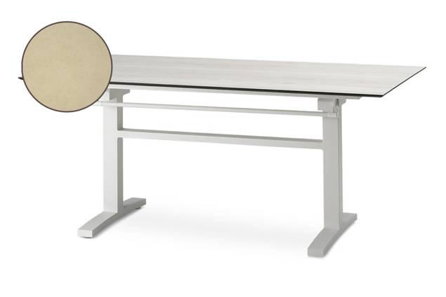 Island Table de jardin aluminium, avec roulettes 120x70 cm