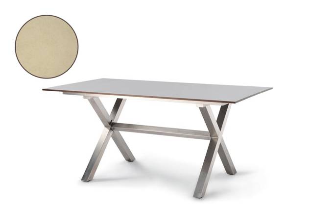 Xenia Table de jardin acier inoxydable 160x90 cm