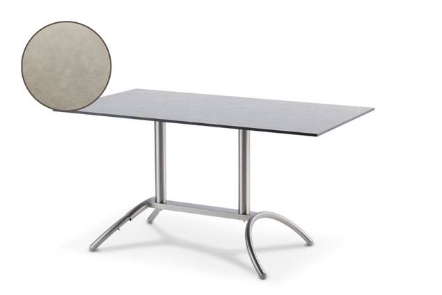 Amazonas Table de jardin acier inoxydable 140x90 cm