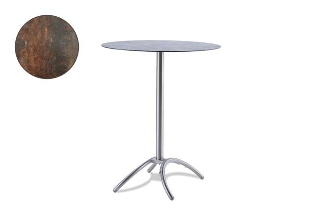 Amazonas Table de bar acier inoxydable 80x80 cm