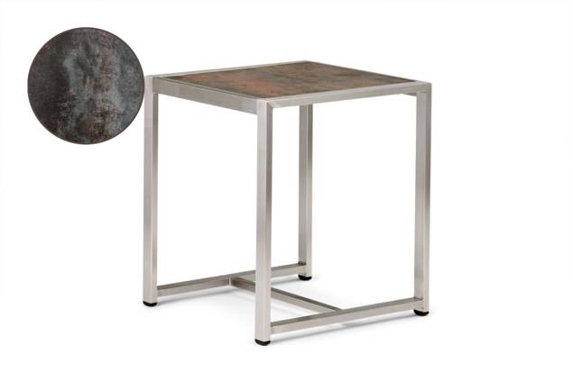 Victoria Beistelltisch Edelstahl 34x37 cm