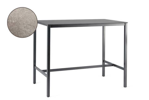 Schilthorn Bartisch Edelstahl 140x80 cm