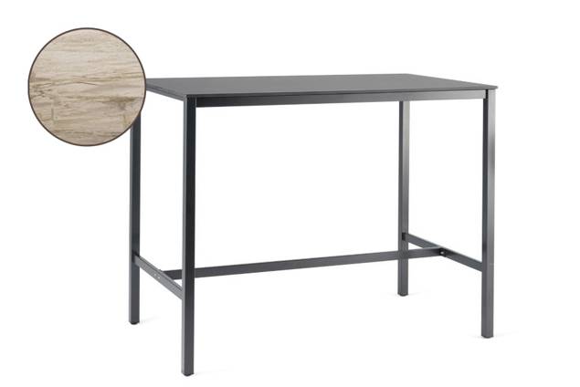 Schilthorn Table de bar acier inoxydable 140x90 cm