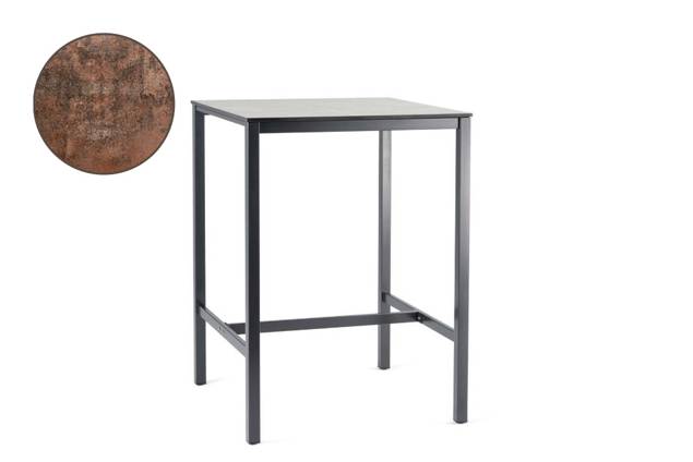 Schilthorn Table de bar acier inoxydable 80x80 cm