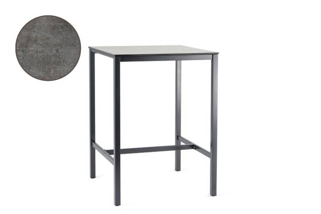 Schilthorn Table de bar acier inoxydable 80x80 cm