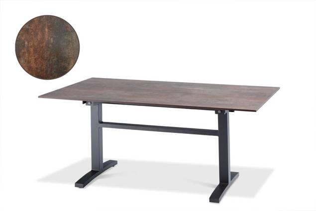 Island Gartentisch Aluminium, mit Rollen 200x100 cm