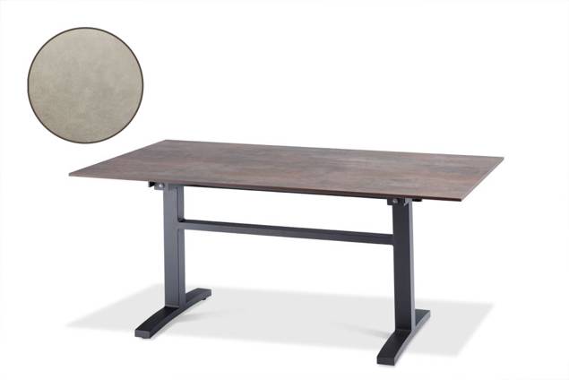 Island Table de jardin aluminium, avec roulettes 200x100 cm