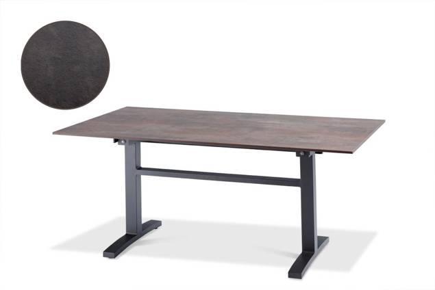 Island Table de jardin aluminium, avec roulettes 200x100 cm