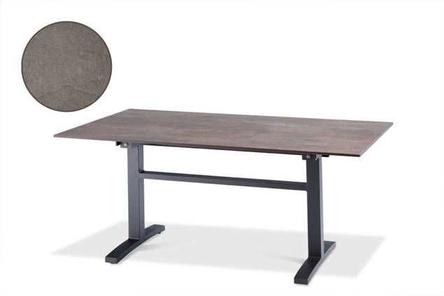 Island Gartentisch Aluminium, mit Rollen 200x100 cm