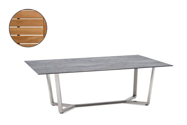 Uri Loungetisch Edelstahl 140x80 cm