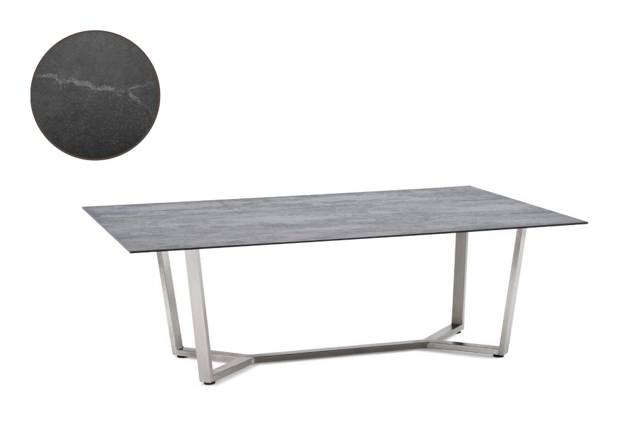 Uri Loungetisch Edelstahl 160x90 cm