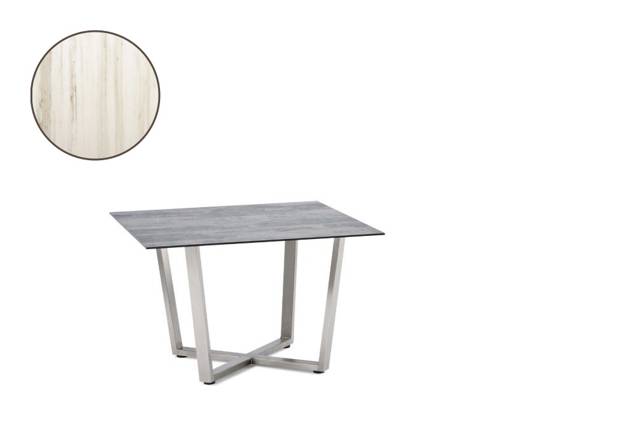 Uri Loungetisch Edelstahl 80x80 cm