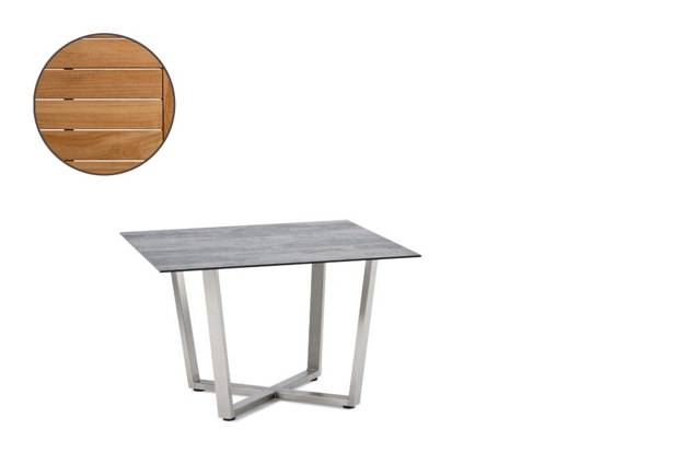 Uri Loungetisch Edelstahl Ø 80 cm