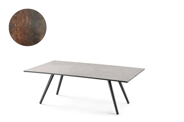 Kapstadt Loungetisch Aluminium 130x80 cm