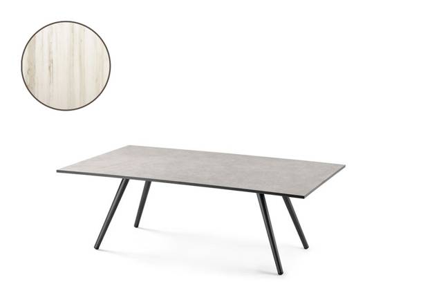 Kapstadt Loungetisch Aluminium 120x70 cm
