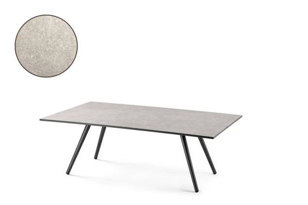 Kapstadt Table de salon aluminium 120x80 cm