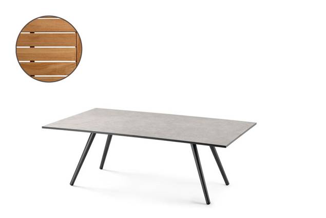 Kapstadt Loungetisch Aluminium 120x80 cm