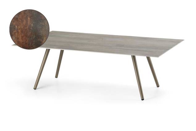 Kapstadt Table de salon aluminium 120x70 cm