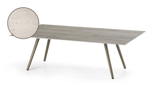 Kapstadt Table de salon aluminium 120x80 cm