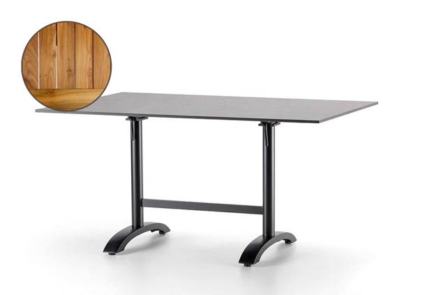 Trento II Table de jardin pliante aluminium 120x70 cm