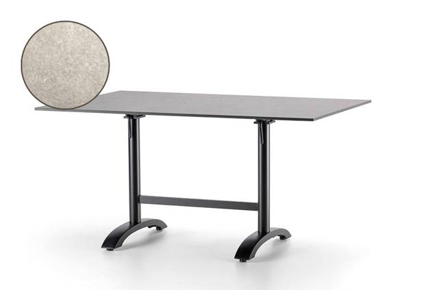 Trento II Table de jardin pliante aluminium 120x70 cm