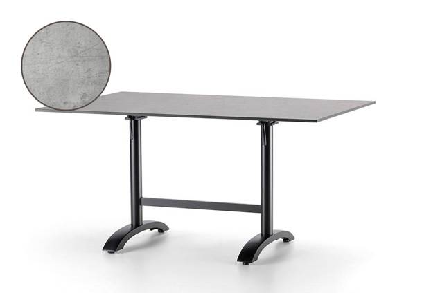 Trento II Table de jardin pliante aluminium 120x70 cm